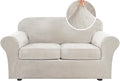 H.VERSAILTEX Real Velvet Plush 3 Piece Stretch Sofa Covers Couch Covers by HVERSAILTEX
