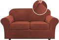H.VERSAILTEX Real Velvet Plush 3 Piece Stretch Sofa Covers Couch Covers by HVERSAILTEX