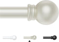 Thestoa Nickel Curtain Rods for Windows 48 to 84-92 Inch, Stainless Steel Long by Thestoa