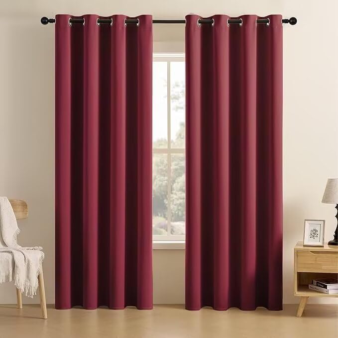 Joydeco Blackout Curtains for Bedroom 90 inch Long 2 Panels, Thermal Insulated by JOYDECO
