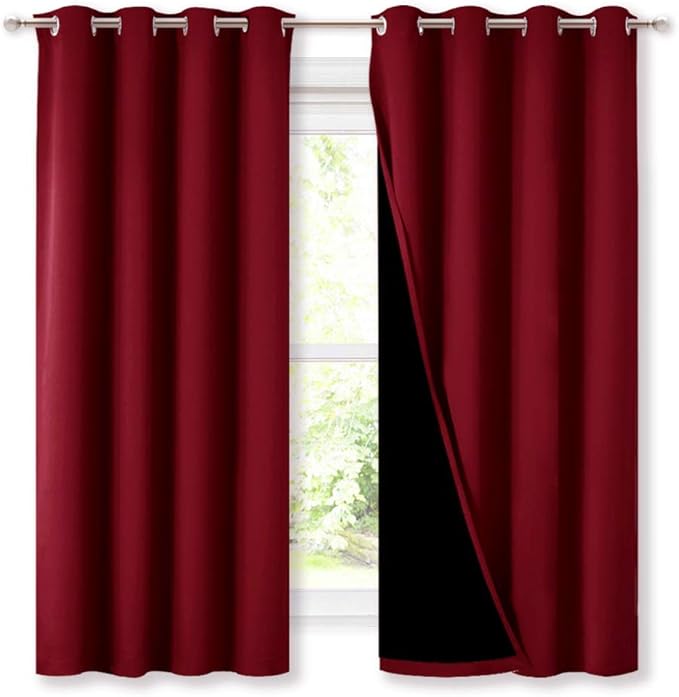 NICETOWN Cold Blocking Curtains, 100% Blackout Curtain Panels, Thermal by NICETOWN