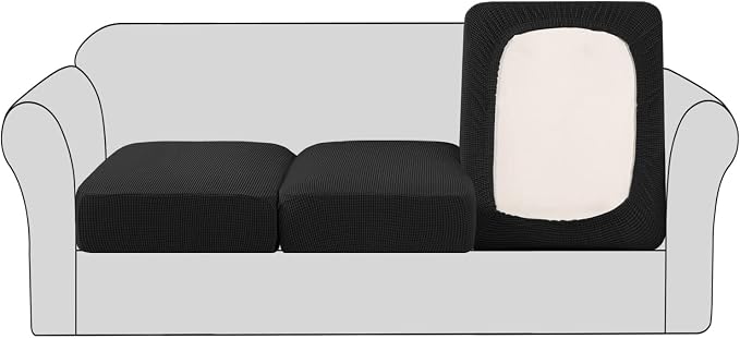 H.VERSAILTEX Super Stretch Couch Cushion Covers Sofa Cushion Slipcovers by HVERSAILTEX