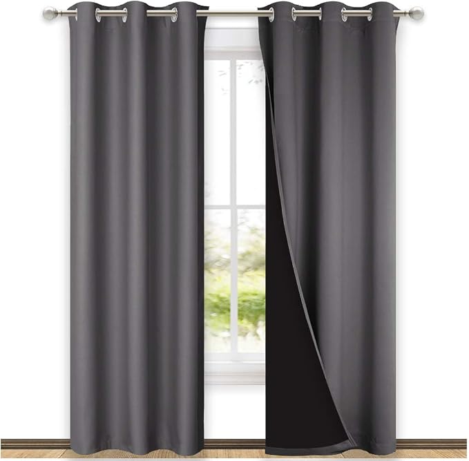 NICETOWN Room Warming Blackout Curtains 80 inches Long, Full Light Blocking by NICETOWN