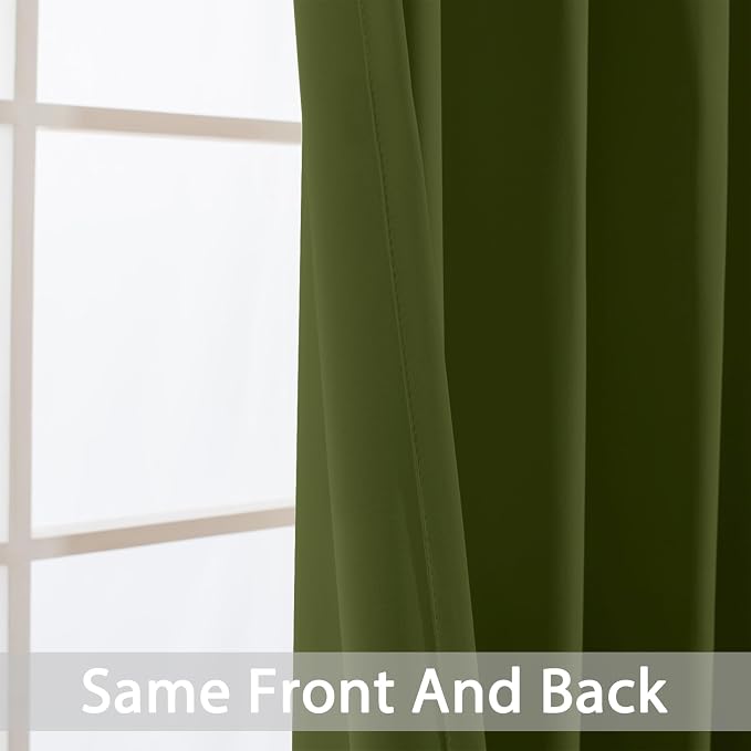 Yakamok Blackout Curtains for Bedroom, Thermal Insulated Blackout Grommet Top - Image 3