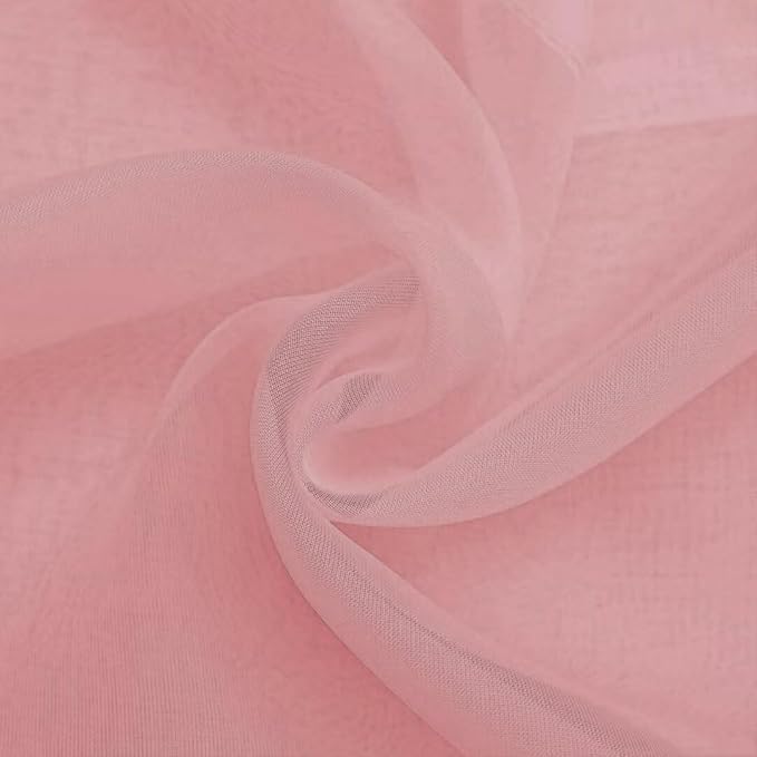SpaceDresser Sheer Voile Window Treatment Rod Pocket Curtain Panels - Image 8