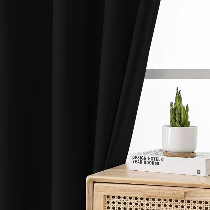 Joydeco Blackout Curtains 108 Inches Long, Grommet Total Room Darkening Drapes - Image 2
