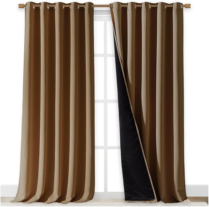NICETOWN Total Shade Curtains and Draperies, Package of 2, 62 inches Wide x 95 - Image 2