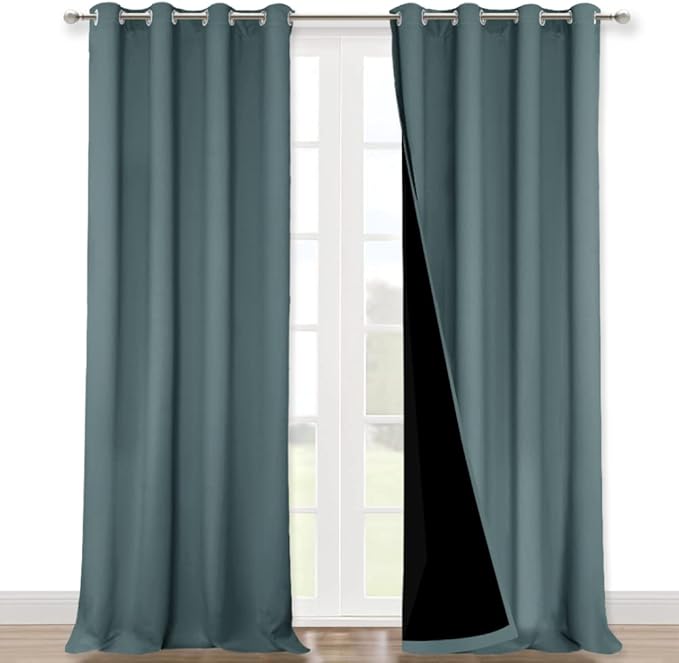 NICETOWN Aqua 100% Blackout Curtains by NICETOWN