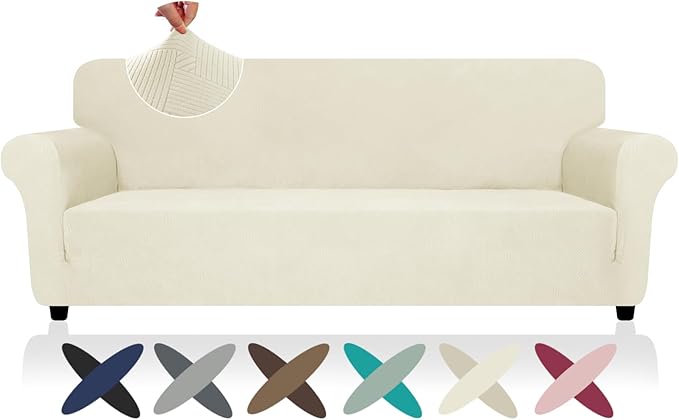 ZNSAYOTX Oversized Super Stretch Couch Cover, New Striped Sofa Covers by ZNSAYOTX