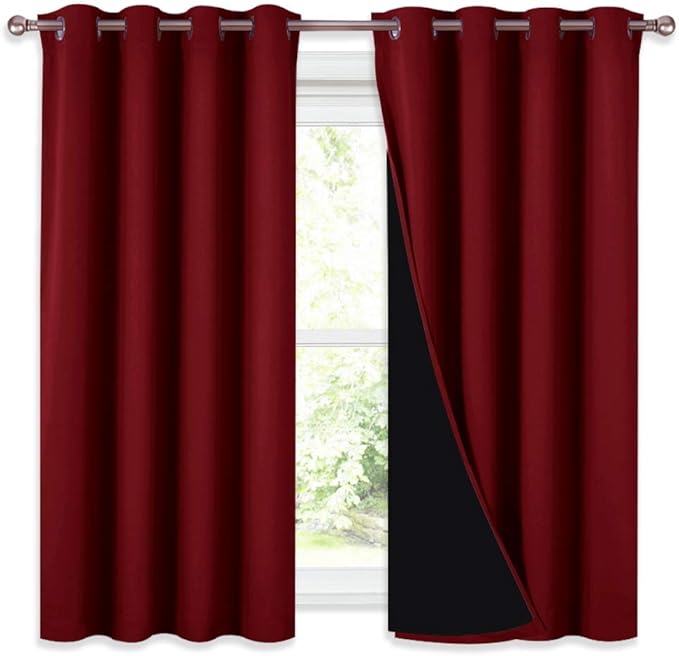 NICETOWN Kitchen Full Blackout Curtain Panels, Super Thick and Soft Insulated by NICETOWN