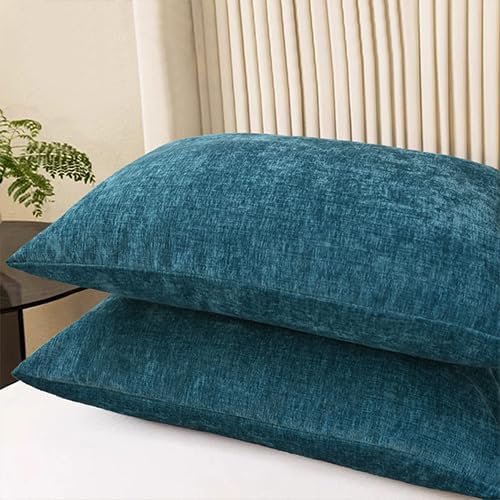 CaliTime Throw Pillow Covers Decorative 20 X 26 Inches Pack of 2 Cozy Chenille - Image 3