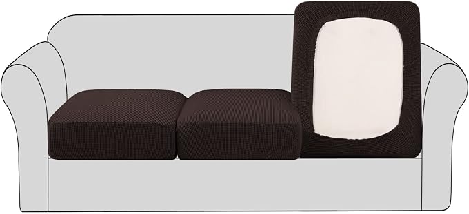 H.VERSAILTEX Super Stretch Couch Cushion Covers Sofa Cushion Slipcovers by HVERSAILTEX