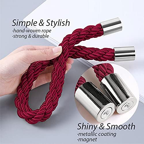 NICEEC 6 Pack Strong Magnetic Curtain Tiebacks Modern Simple Style Drape Tie - Image 3