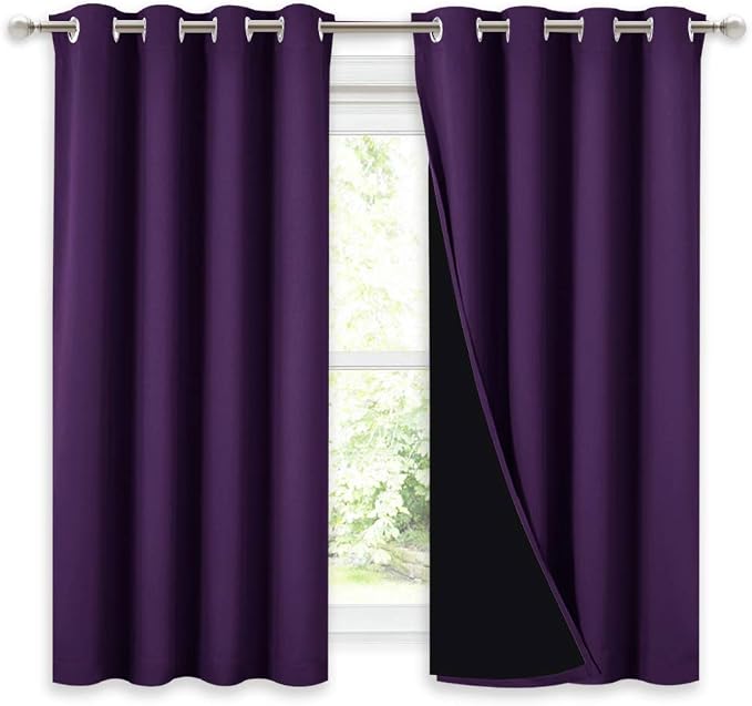 NICETOWN Kitchen Full Blackout Curtain Panels, Super Thick and Soft Insulated by NICETOWN