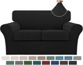 Turquoize 3 Piece Sofa Covers for 2 Cushion Couch Sofa Slipcover Soft Couch by Turquoize