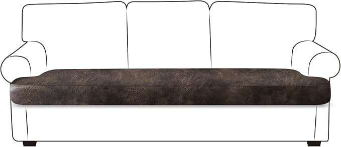 Leather Look Couch Cushion Covers Sofa Seat Slipcovers Sets Couches Furniture by ANARACHON