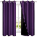 NICETOWN 100% Blackout Room Warming Curtains 45 inches Long, Royal Purple by NICETOWN