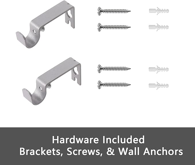 GXOACKJ Curtain Rods for windows 32-48 inch, 5/8 inch Decorative Silver - Image 6