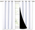 NICETOWN White 100% Blackout Curtains 45 inches Long, 2 Thick Layers Completely by NICETOWN