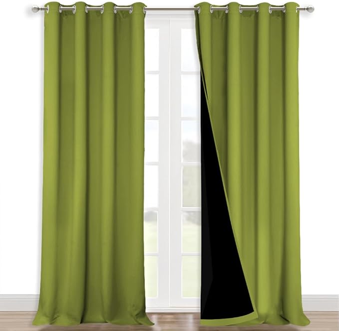 NICETOWN 100% Blackout Blinds, Fresh Green, Laundry Room Decor Window Treatment by NICETOWN