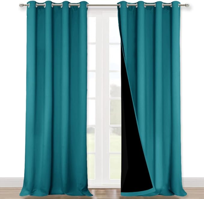 NICETOWN 100% Blackout Blinds, Peacock Teal, Laundry Room Decor Window by NICETOWN