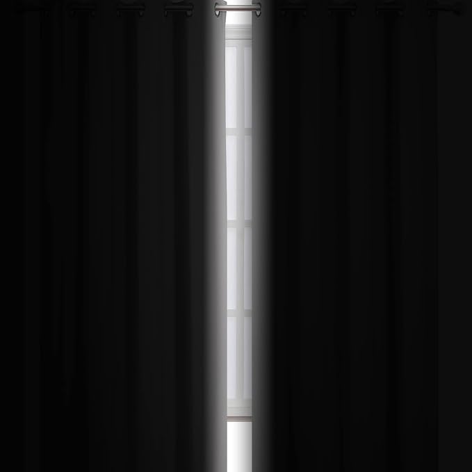 LEMOMO Blackout Curtains 42 x 84 inch/Light Grey Curtains Set of 2 - Image 3