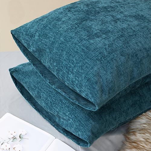 CaliTime Throw Pillow Covers Decorative 20 X 26 Inches Pack of 2 Cozy Chenille - Image 4