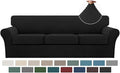 Turquoize 4 Piece Sofa Covers for 3 Cushion Couch Sofa Slipcover Soft Couch by Turquoize