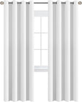 H.VERSAILTEX White Curtains for Living Room Pure White Curtain 96 inches Long by HVERSAILTEX