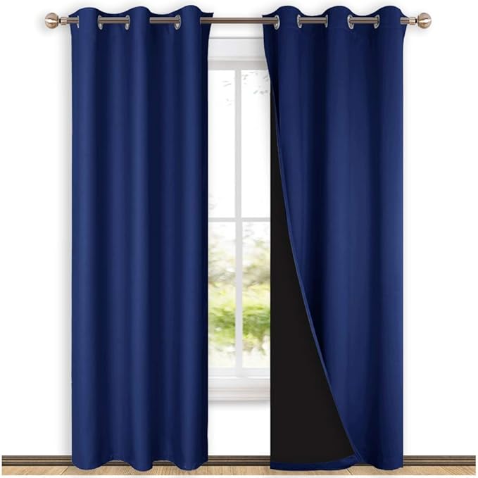 NICETOWN Complete 100% Blackout Curtains, Thermal Insulated & Energy Efficiency by NICETOWN