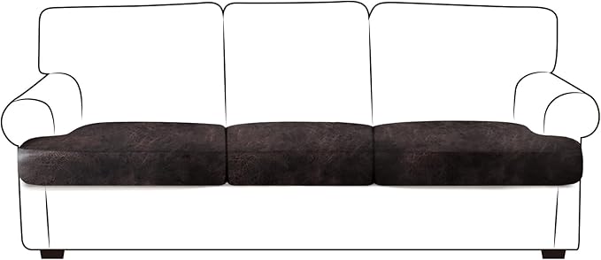 Leather Look Couch Cushion Covers Sofa Seat Slipcovers Sets Couches Furniture by ANARACHON