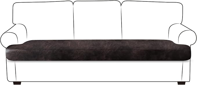 Leather Look Couch Cushion Covers Sofa Seat Slipcovers Sets Couches Furniture by ANARACHON
