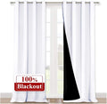 NICETOWN White 100% Blackout Curtains by NICETOWN
