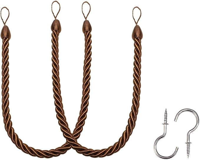 BEL AVENIR Curtain Ropes Tiebacks Tie-Backs, Curtain Handmade Holdbacks by BELAVENIR