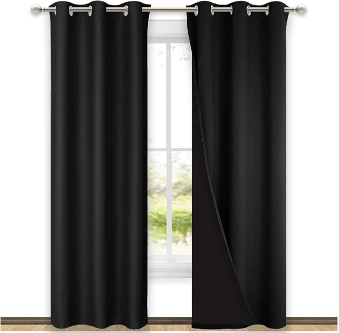 NICETOWN High-End Thermal Curtains, Full Blackout Curtains 84 Inches Long by NICETOWN