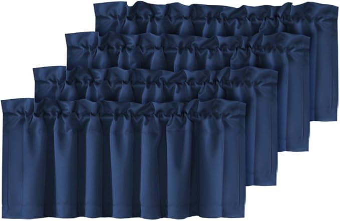 H.VERSAILTEX Blackout Valances for Windows, 4 Panels 52" W x 18 by HVERSAILTEX