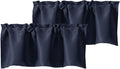 Chyhomenyc Navy Blue Valances for Window, Room Darkening Short Curtains for by Chyhomenyc