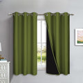 NICETOWN 100% Blackout Curtains 45 inches Long, Olive Green, 1 Pair, 42 inches by NICETOWN