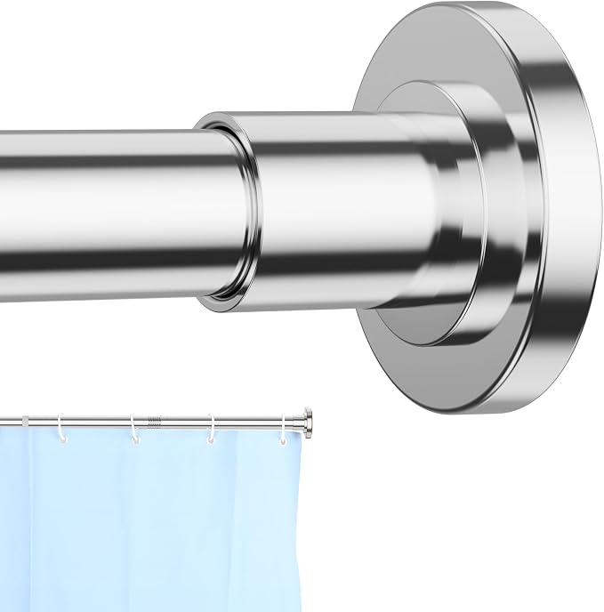CorkLatta Chrome Shower Curtain Rod 31 to 80 Inch, 1 Inch Diameter Adjustable by CorkLatta