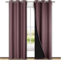 NICETOWN Dry Rose Blackout Curtains 84 inches Long, Full Light Blocking Drapes by NICETOWN