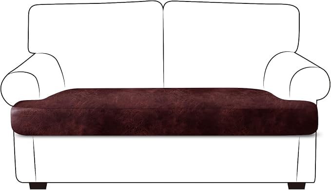 Leather Look Couch Cushion Covers Sofa Seat Slipcovers Sets Couches Furniture by ANARACHON