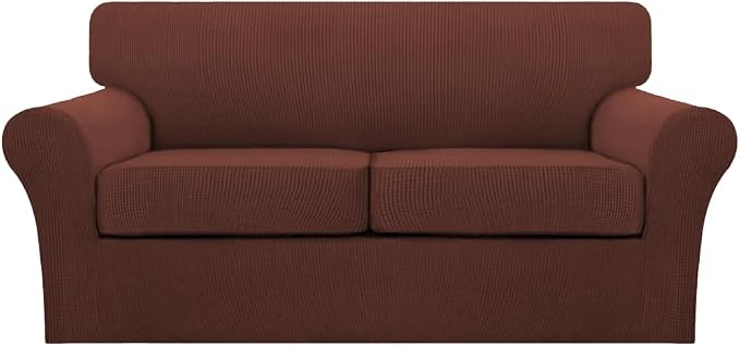 Turquoize 3 Piece Sofa Covers for 2 Cushion Couch Sofa Slipcover Soft Couch by Turquoize