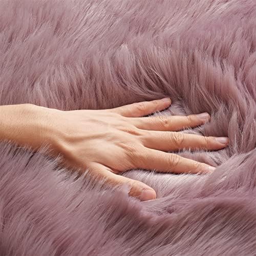 EasyJoy Ultra Soft Fluffy Shaggy Area Rug Faux Fur Rug Chair Cover Seat Pad - Image 6