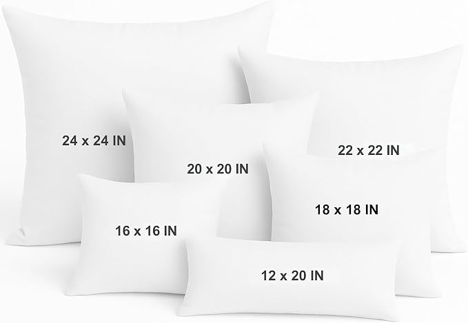 LANE LINEN 4 Pack 18x18 White Throw Pillow Inserts - Image 9