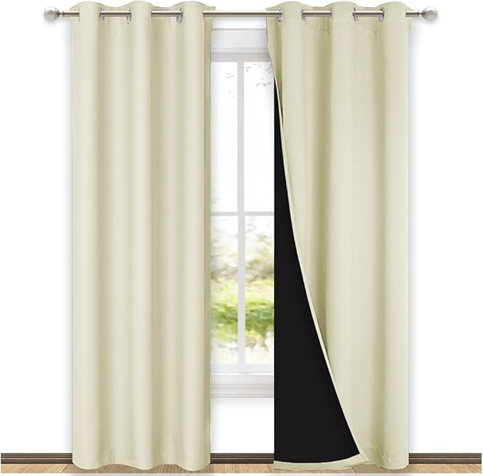 NICETOWN Room Warming Blackout Curtains 80 inches Long, Full Light Blocking by NICETOWN
