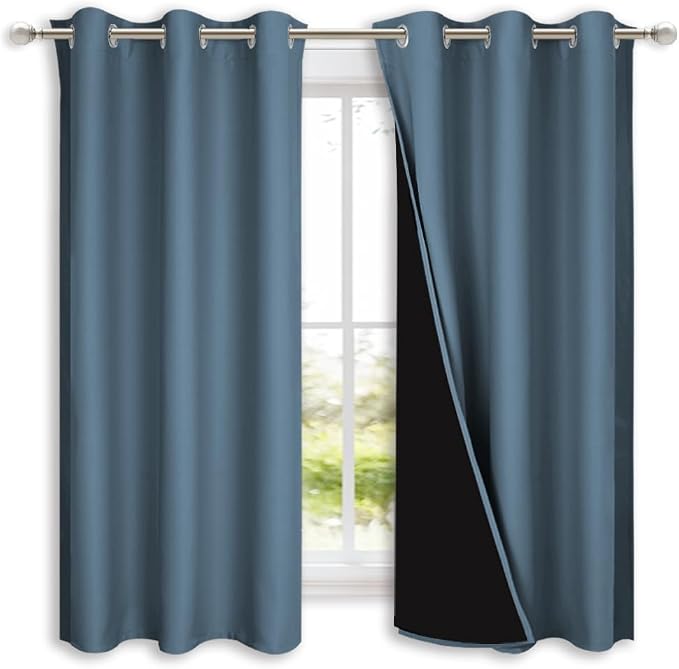 NICETOWN 100% Blackout Short Curtains by NICETOWN