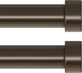 VOIIY 2 Pack Curtain Rods for Windows 28 to 48 Inch, Bronze 1'' Diameter by VOIIYCurtainRods