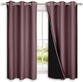 NICETOWN Dry Rose 100% Blackout Lined Curtains, 2 Thick Layers Completely by NICETOWN