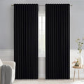 MIULEE Black Back Tab Blackout Curtains 84 Inch Length 2 Panels Set by MIULEE