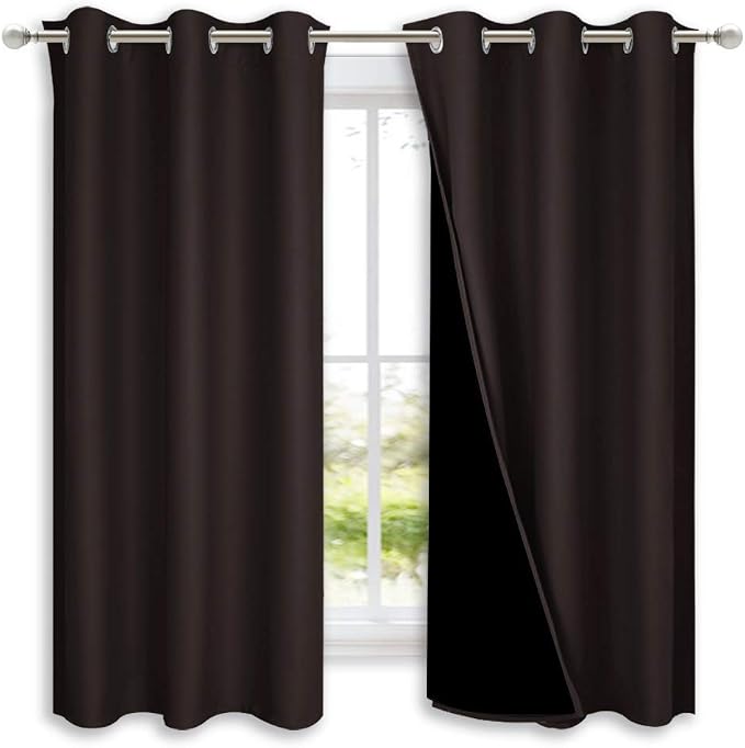 NICETOWN Complete 100% Blackout Curtains, Thermal Insulated & Energy Efficiency by NICETOWN